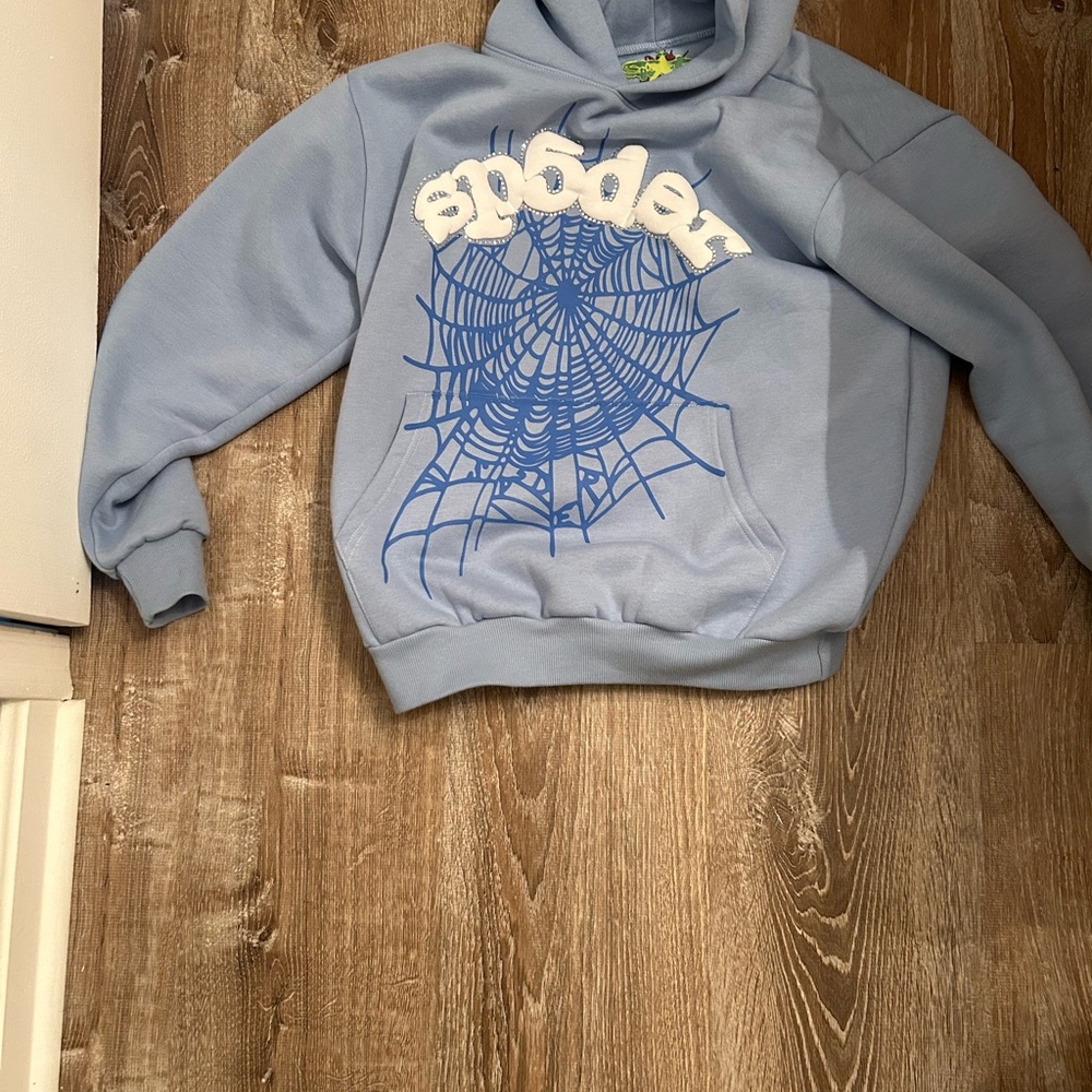 Blue sp5der hoodie